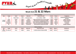 Planning - Pouzauges Vendée Handball