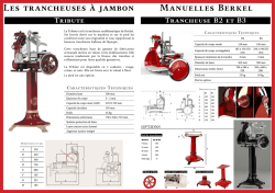 Les trancheuses &agrave; jambon Manuelles Berkel