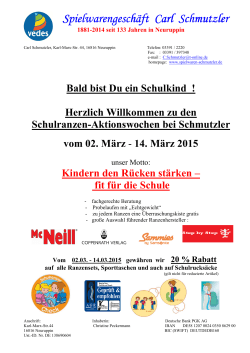 Schulranzen-Aktion 2015