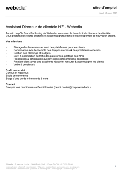 Assistant Directeur de clientèle H/F