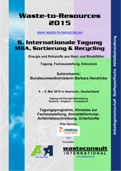 Internationale Tagung MBA 2005 - Waste-to