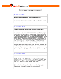 HIGH COURT RULING (SERVICE TAX)