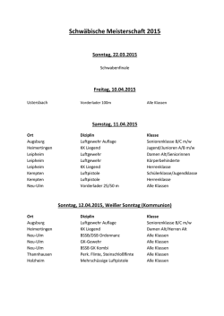 Schwäbische Meisterschaft 2015