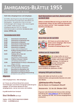 Jahrg&auml;ngerprogramm 2015