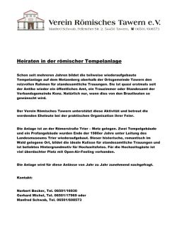 Heiraten in der r&ouml;mischer Tempelanlage