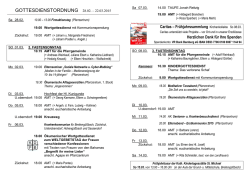 gottesdienstordnung 28.02. &ndash; 22.03.2015