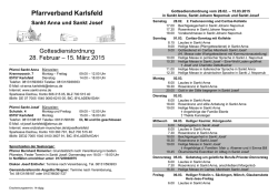 Gottesdienstordnung - Sankt Anna Karlsfeld
