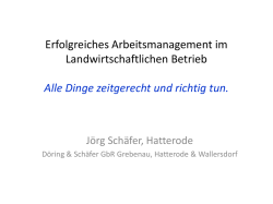 Effektive Arbeitsorganisation im spezialisierten Zuchtsauenbetrieb