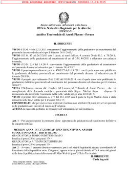 Decreto rettifica Merlini - Ufficio Scolastico Provinciale di Ascoli Piceno