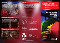 musicalstadt neunkirchen neunkircher musical saison 2015