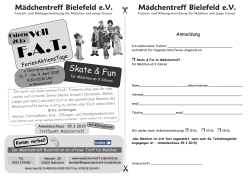 Flyer Voll Fat - Mädchentreff Bielefeld eV