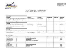 HALF TERM GALA ACTIVITIES