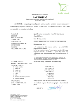 Protein additive LAKTOMIL-3 - product specification