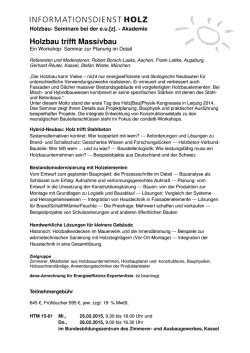 Holzbau trifft Massivbau - Informationsdienst Holz