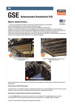 GSE Balkenschuhe Brandschutz R30 - Simpson Strong-Tie