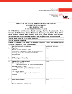 SRC Meeting Minutes (8 May 2014)