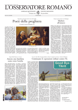 L`OSSERVATORE ROMANO