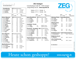 Heute schon geshoppt? - ZEG Zentraleinkauf Holz und Kunststoff eG