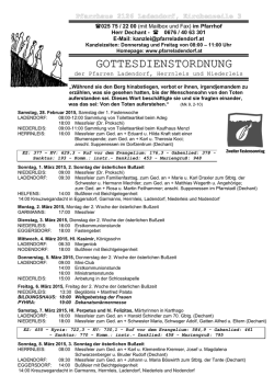 GOTTESDIENSTORDNUNG