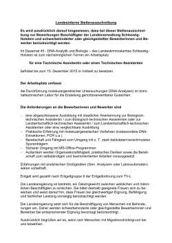 24-2015 LKA Dez. 45 - Ausschreibung - Schleswig