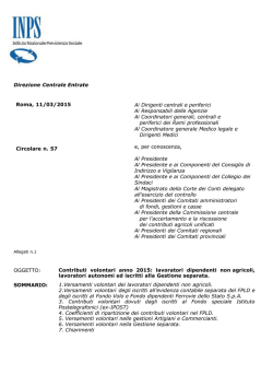 INPS, circolare 11/03/2015, n. 57