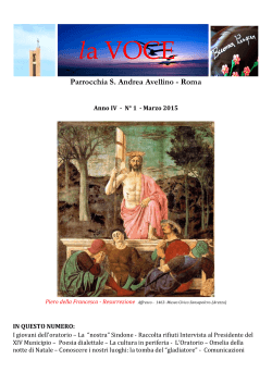 Anno 4 N°1 Marzo 2015 - Parrocchia S. Andrea Avellino