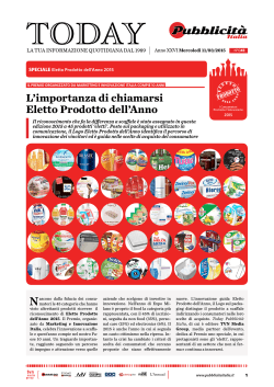 L`importanza di chiamarsi Eletto Prodotto dell`Anno