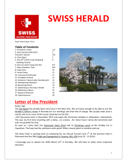 Swiss Herald March/April 2014