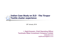 Indian Case Study on ZLD Indian Case Study on ZLD