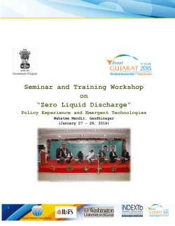 Seminar and Training Workshop on “Zero Liquid Discharge”