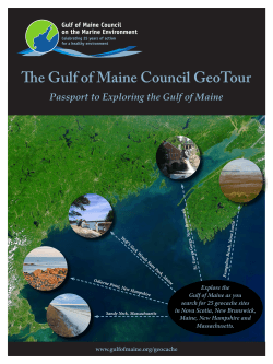 GeoTour Passport. - Gulf of Maine Council on the Marine Environment