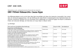 ORF-TVthek Videoarchiv: Causa Hypo