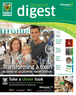 Read the latest issue of Dacorum Digest, winter 2014 (PDF 3.6MB)