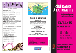 Programme festival ciné danse