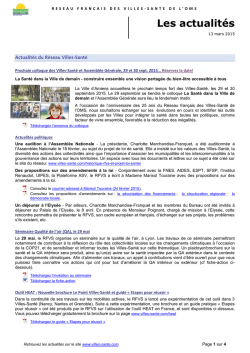 Consultez notre dernière newsletter pour les Villes