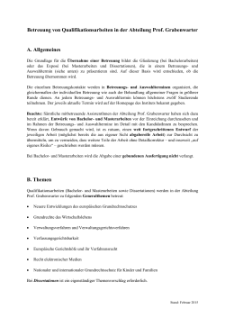 Infoblatt über Abschlussarbeiten bei Prof. Grabenwarter