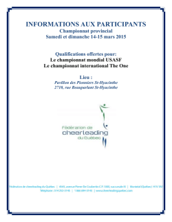Invitation - Club de Gymnastique des Bois
