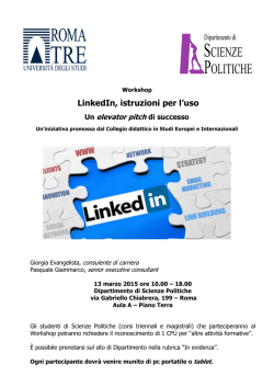 Invito al workshop: