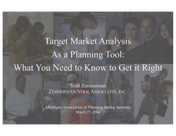 Target Market Analysis As a Planning Tool