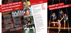 SPORT ET ÉGALITÉ DES SEXES - International Olympic Committee