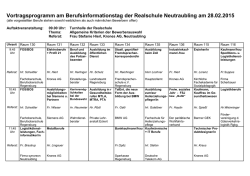 F&uuml;r das Vortragsprogramm und die Standverteilung hier klicken.