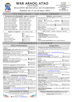 Edition n&deg; 2038 du jeudi 12 mars 2015 T&eacute;l&eacute;charger