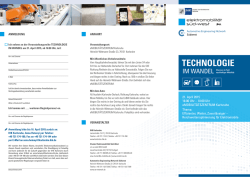 Programm und Anmeldung - 21.04.2015 - IHK Karlsruhe - e