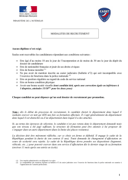 Dossier de candidature cadet de la R&eacute;publique - DSDEN 93