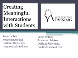 Creating Meaningful Interactions with Students