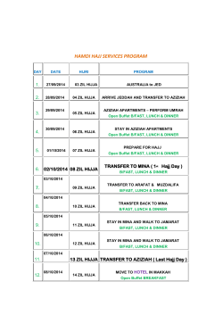 HAMDI HAJJ SERVICES PROGRAM