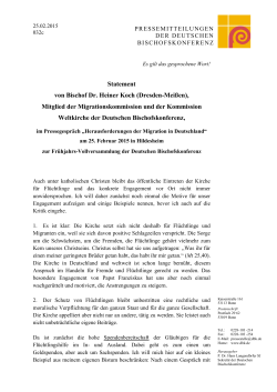 Statement von Bischof Dr. Heiner Koch (Dresden