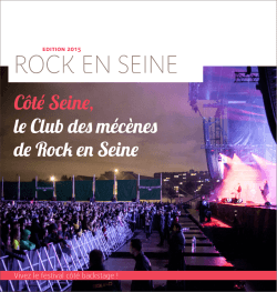 Côté Seine, le Club des mécènes de Rock en Seine