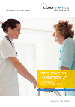 25. März 2015 Zentralschweizer Pflegesymposium