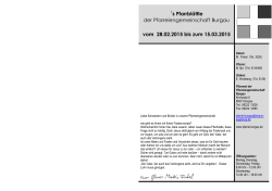 Gottesdienstanzeiger vom 28.02. bis 15.03.2015